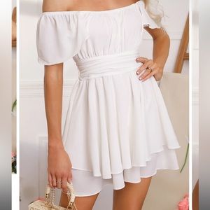 exlura womens size small off the shoulder - open back dress